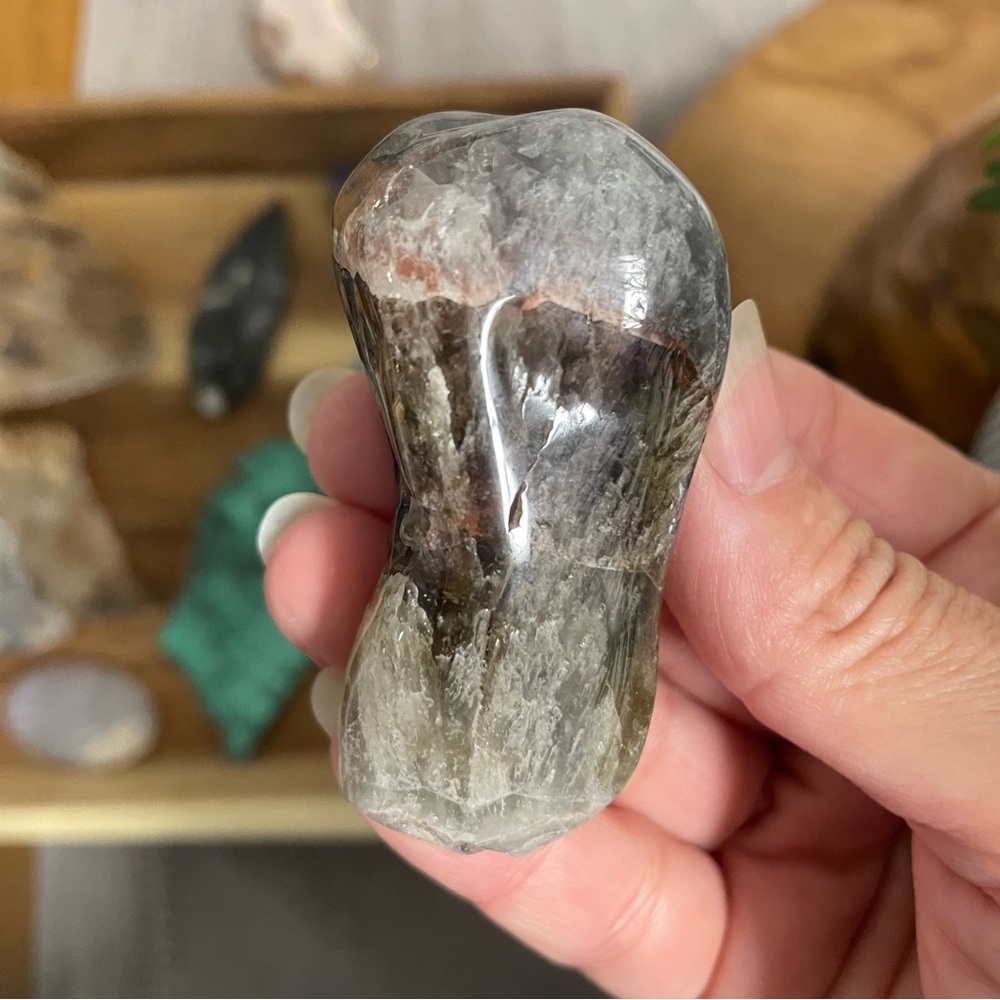 Polished super 7 Gemstone with Natural Inclusions
